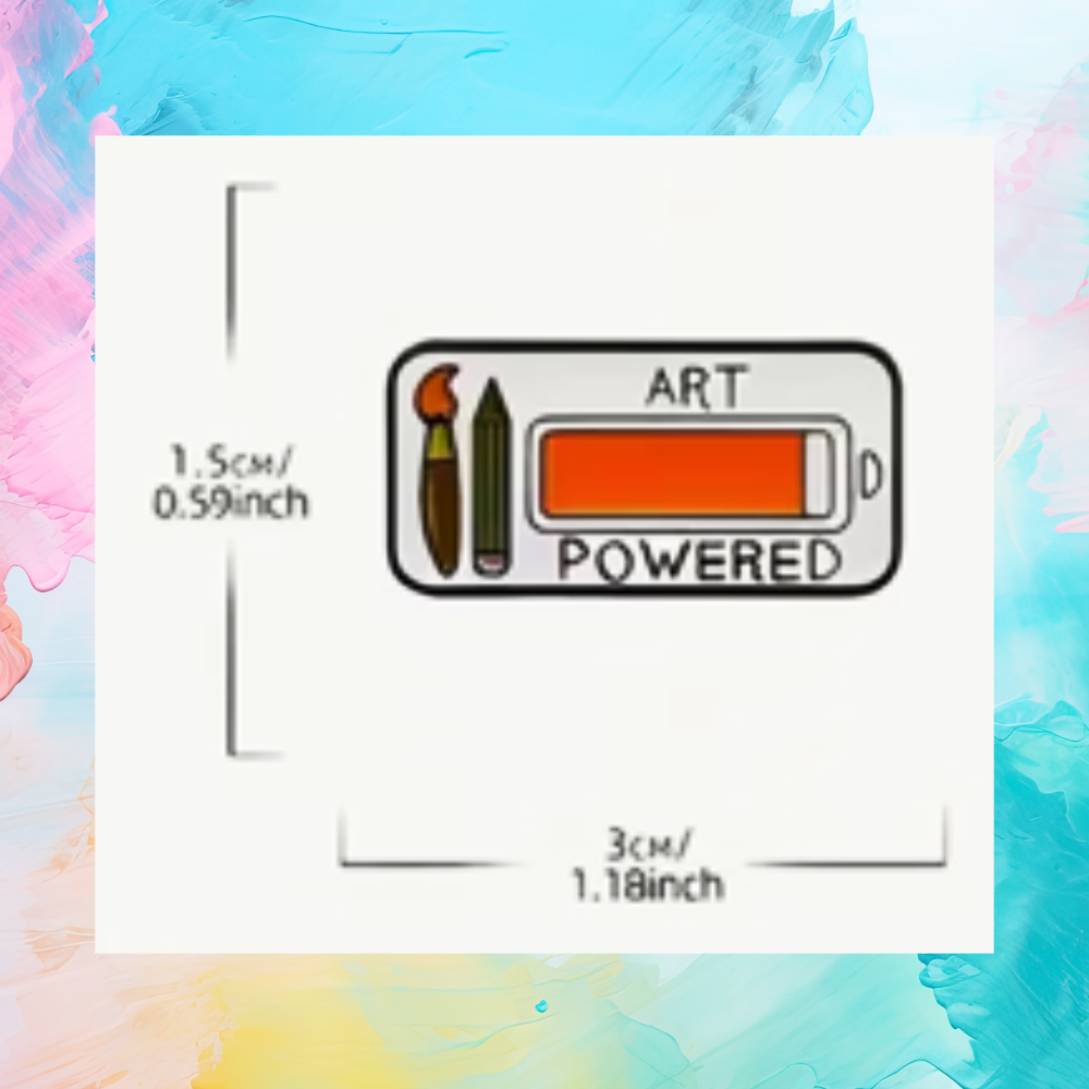 Art Powered - Enamel Pin - 1.5cm x 3.0cm