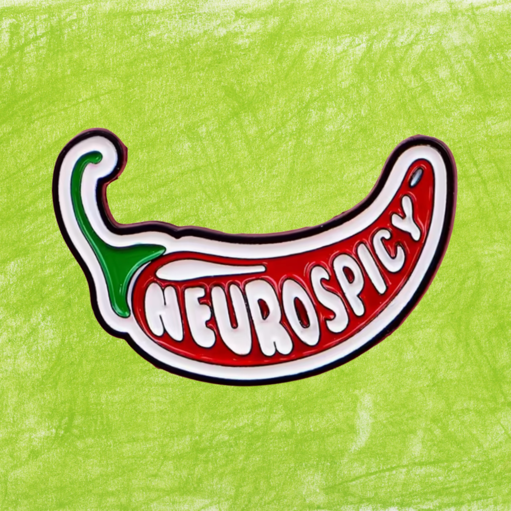 Neurospicy Chilli Enamel Pin (3.0cmx 2.0cm)