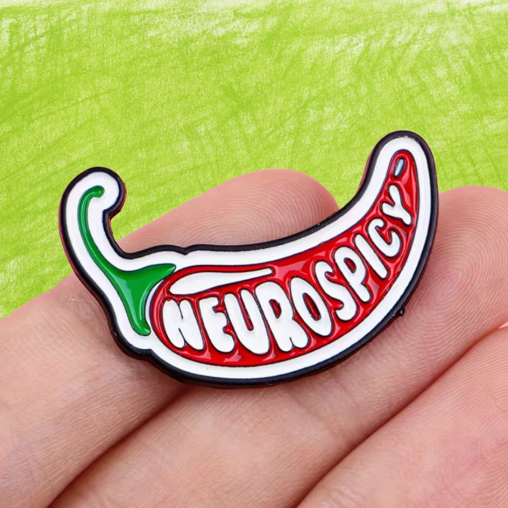 Neurospicy Chilli Enamel Pin (3.0cmx 2.0cm)