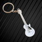 Guitar Shaped Keyring White - (13cm)
