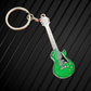 Guitar Shaped Keyring White - (13cm)