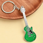 Guitar Shaped Keyring Green - (13cm)