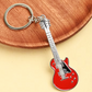 Guitar Shaped Keyring Red - (13cm)