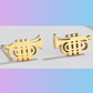 Mini Stud Trumpet Earrings (Gold Stainless Steel)