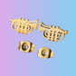 Mini Stud Trumpet Earrings (Gold Stainless Steel)