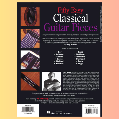 50 Easy Classical Guitar Pieces Tab Book and Audio