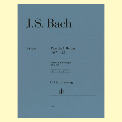 J.S Bach – Partita No. 1 in B Flat Major BWV 825 Without Fingering Piano Book