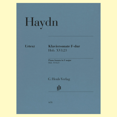 Joseph Haydn - Piano Sonata F Major Hob XVI:23 Urtext Piano Book