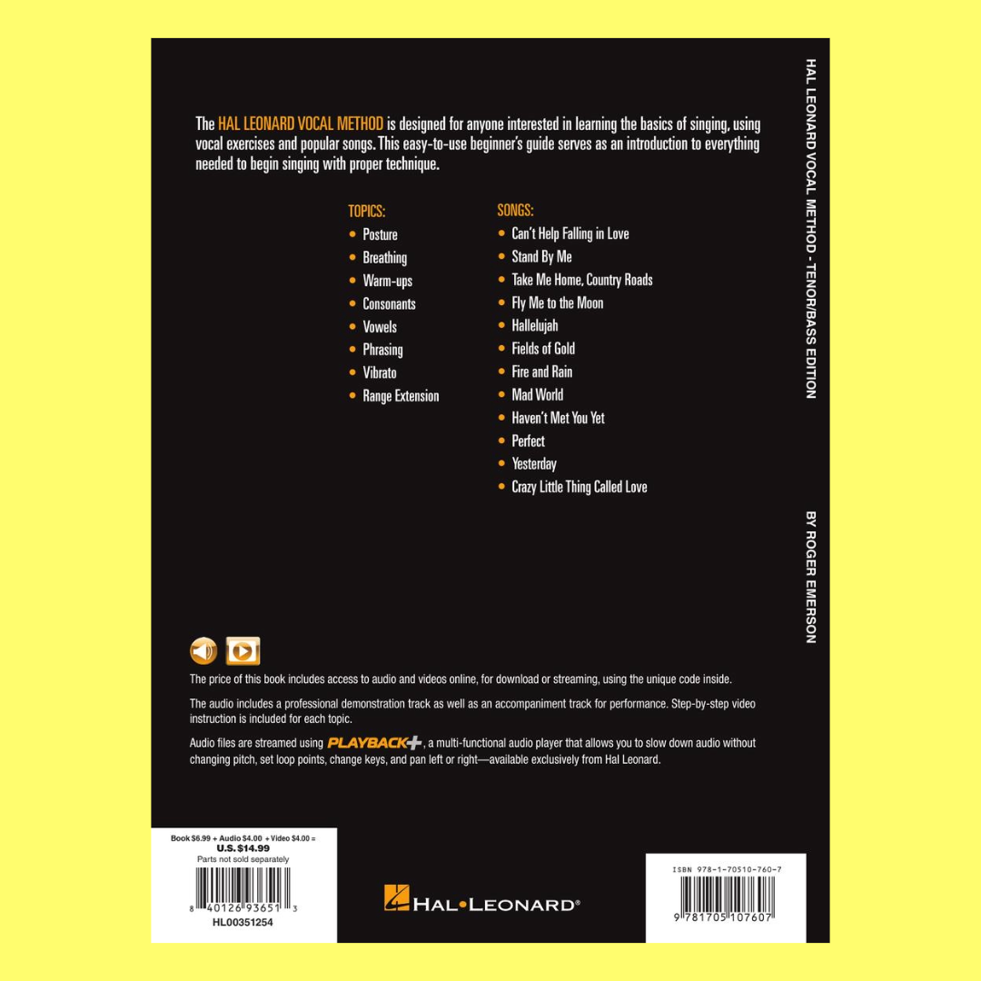 Hal Leonard Vocal Method Tenor and Bass Book/Olm
