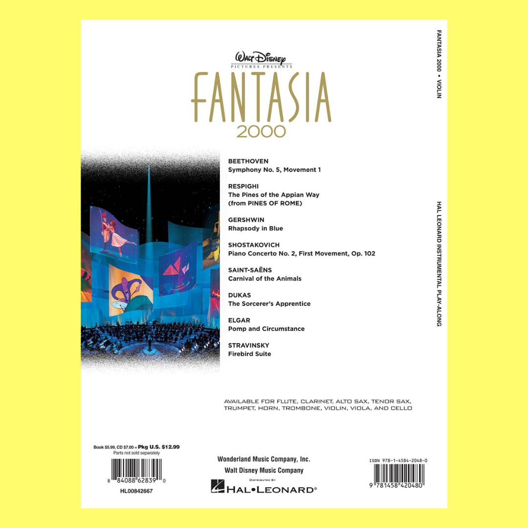 Fantasia 2000 for Violin Book/Cd