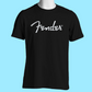 Black Fender Logo T-Shirt (Small - XXL) - 100% Cotton