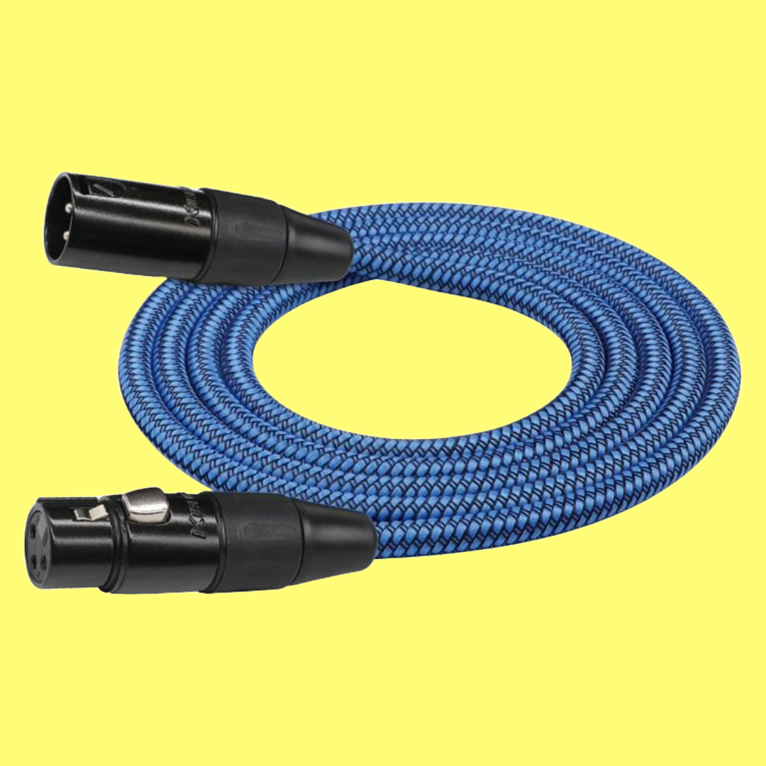 Kirlin Entry Woven Blue 20ft XLR - XLR Microphone Cable