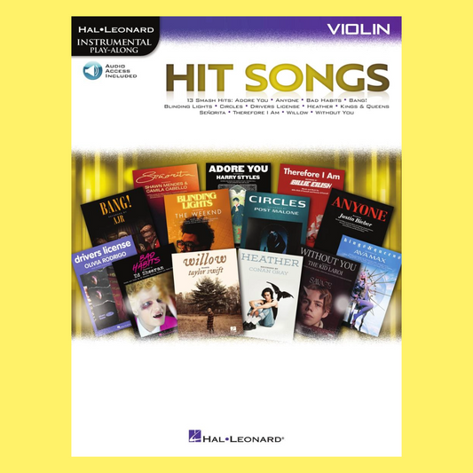 Hit Songs For Violin Play Along Book/Ola