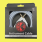 Kirlin KIPW201WGR-10 10ft Blue PVC-Woven Premium Plus Guitar/Instrument Cable