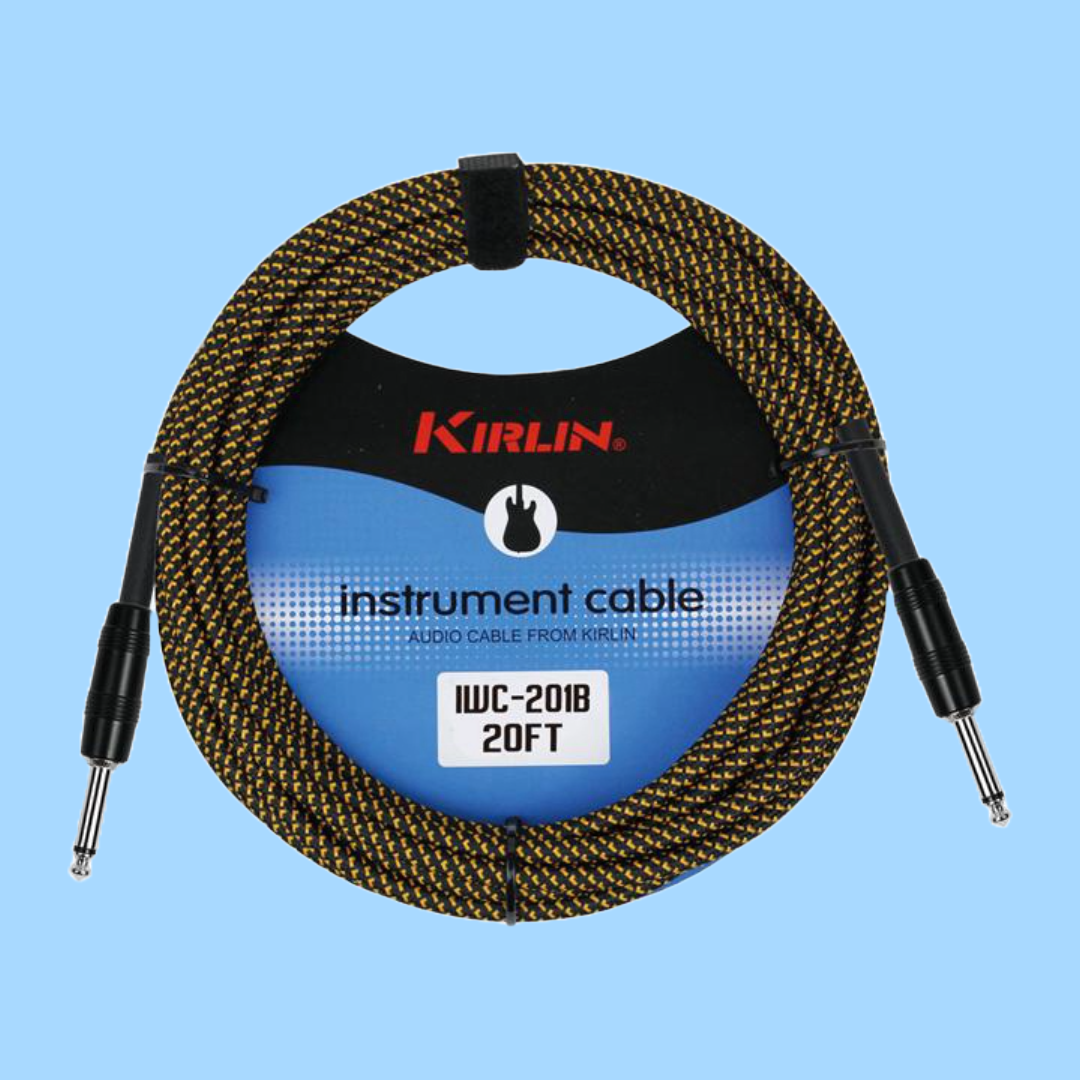 Kirlin IWC201BY 10ft Tweed Entry Woven Instrument Cable (Straight)