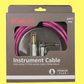 Kirlin IWB202WPP 20ft Premium Plus Wave Pink Guitar/Instrument Cable (Right Angle-Straight)