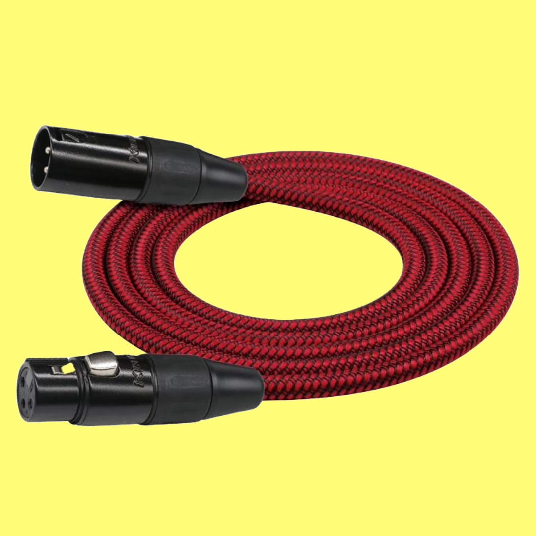 Kirlin Entry Woven Red 20ft XLR Microphone Cable