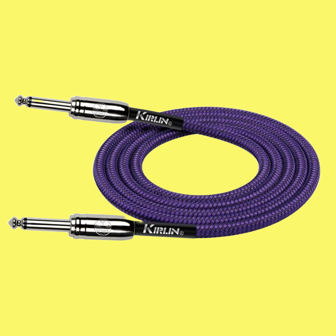 Kirlin IWC201BK 20ft Purple Entry Woven Instrument Cable (Straight)
