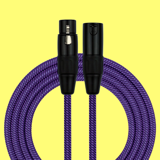 Kirlin Entry Woven Purple 20ft XLR Microphone Cable