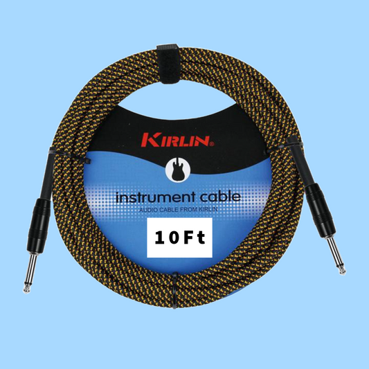 Kirlin IWC201BY 10ft Tweed Entry Woven Instrument Cable (Straight)