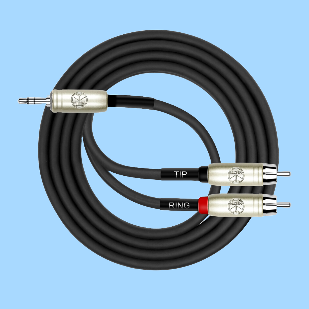 Kirlin KY364-10 Cable 10ft 3.5mm Stereo - 2 x RCA