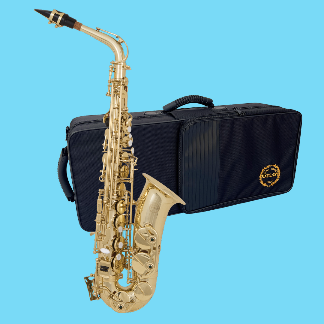 Grassi AS20SK Eb Alto Saxophone Pack with Case (Student Saxophone)