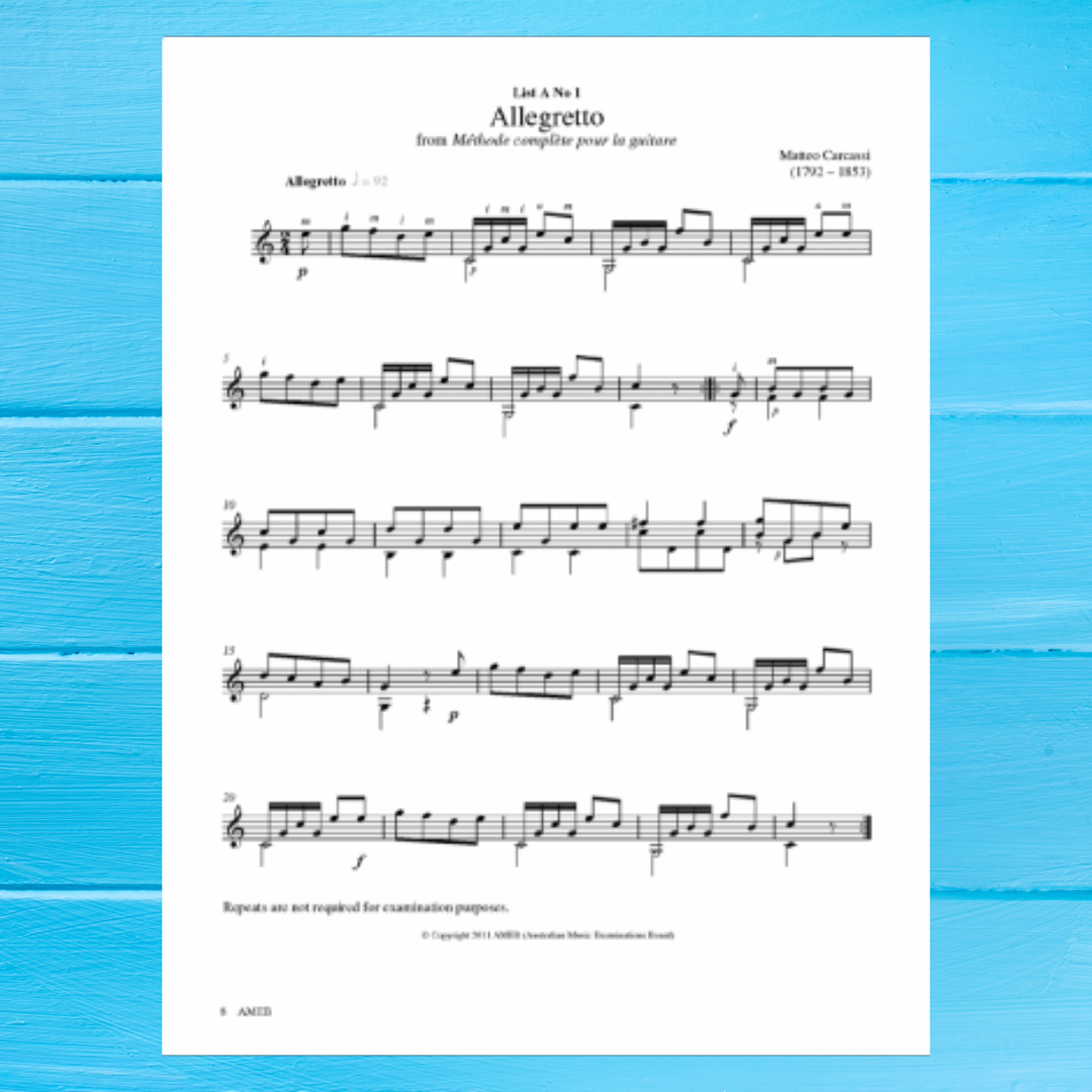 AMEB Classical Guitar Series 2 - Grade 2 Book