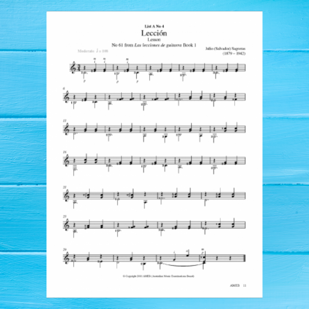 AMEB Classical Guitar Series 2 - Grade 2 Book