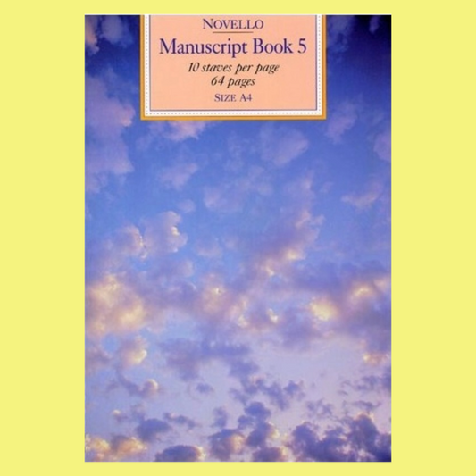 A5 Novello Manuscript Book 5 - 10 Stave (64 pages)