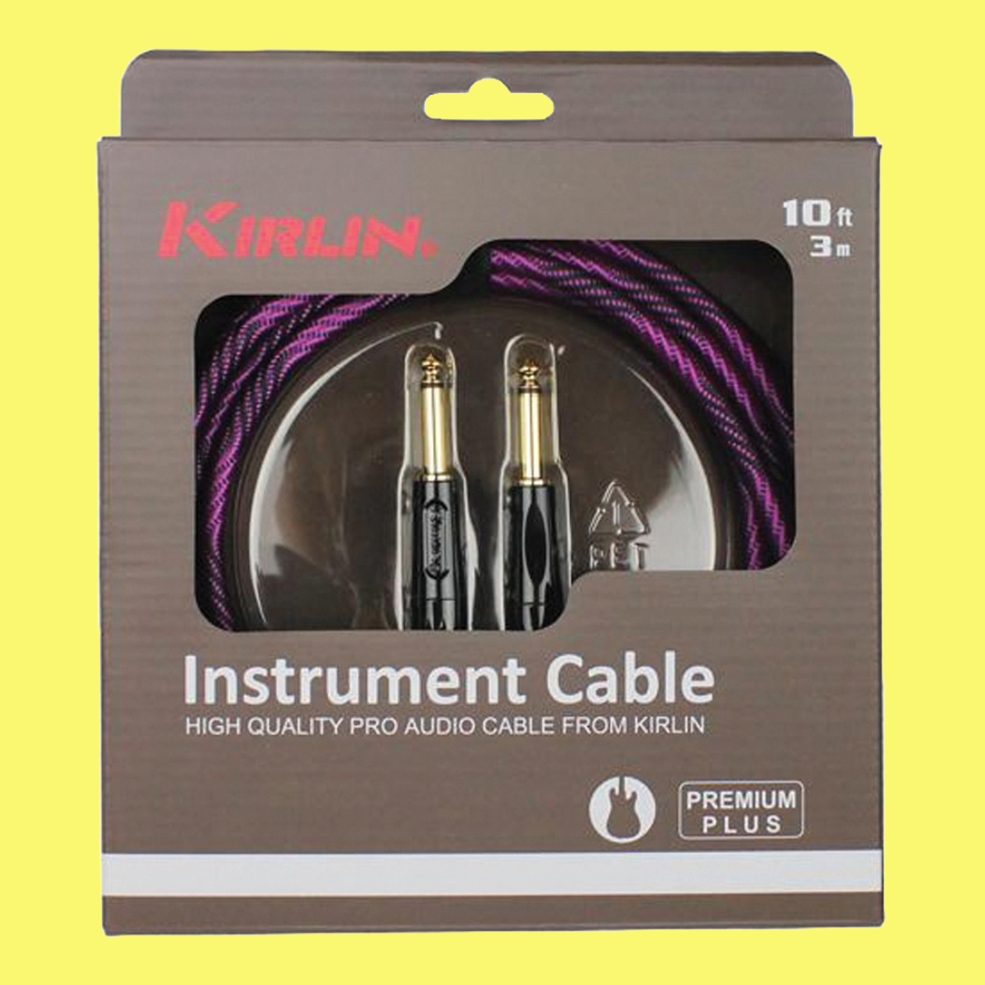 Kirlin IWB201WB 10ft Premium Plus Wave Purple Guitar/Instrument Cable (Straight)