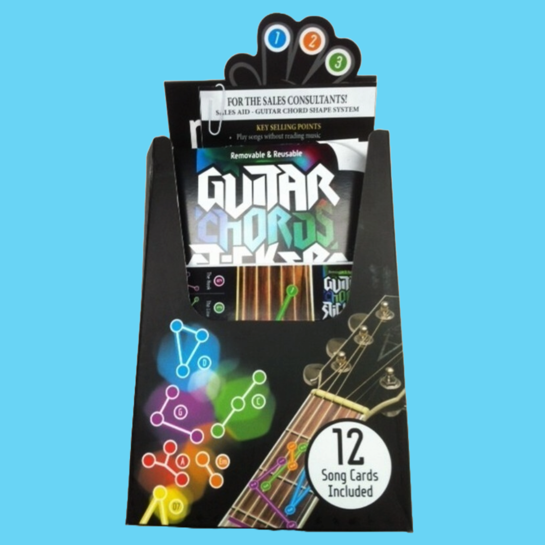 Chord Stickers Guitar 12 Pack (Bundle)