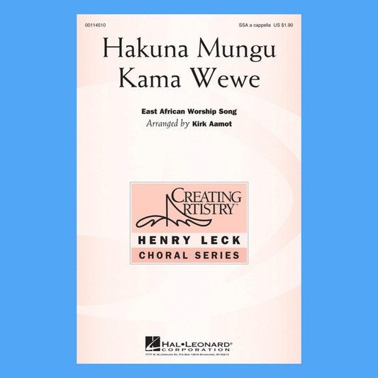 Hakuna Mungu Kama Wewe A Cappella Soprano/Second Soprano/ Alto Sheet Music