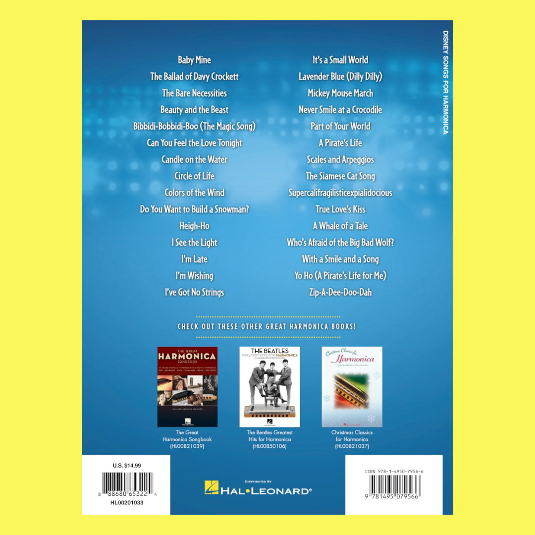 Disney Songs For Harmonica Book
