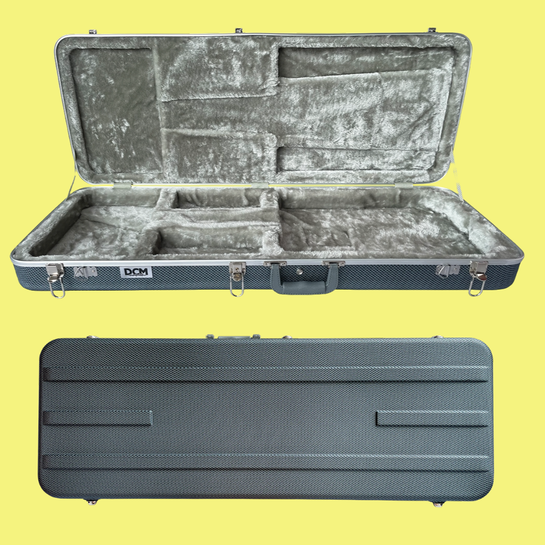 DCM EC2C ABS / Fibre Deluxe Electric Guitar Case With Dark Silver Lining