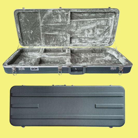 DCM EC2C ABS / Fibre Deluxe Electric Guitar Case With Dark Silver Lining