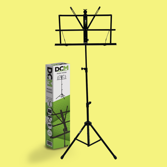 DCM Black Music Stand with Carry Bag