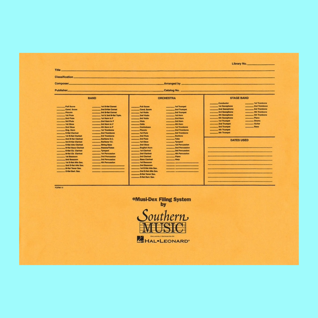 Music Filing Envelope - Concert Size (11cm x 14.5cm)
