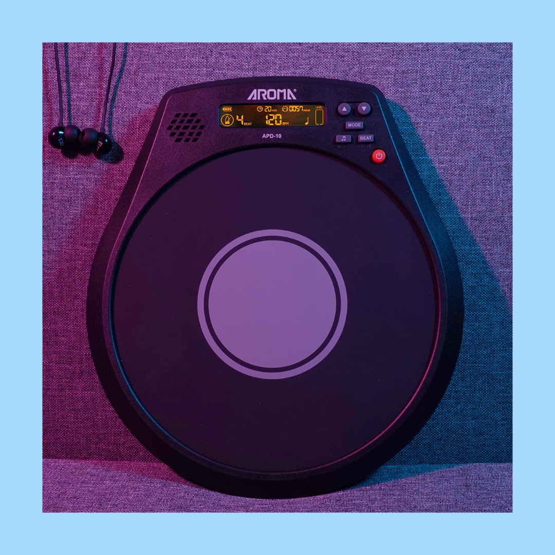 Aroma APD10-P Digital Drum Practice Pad with Stand