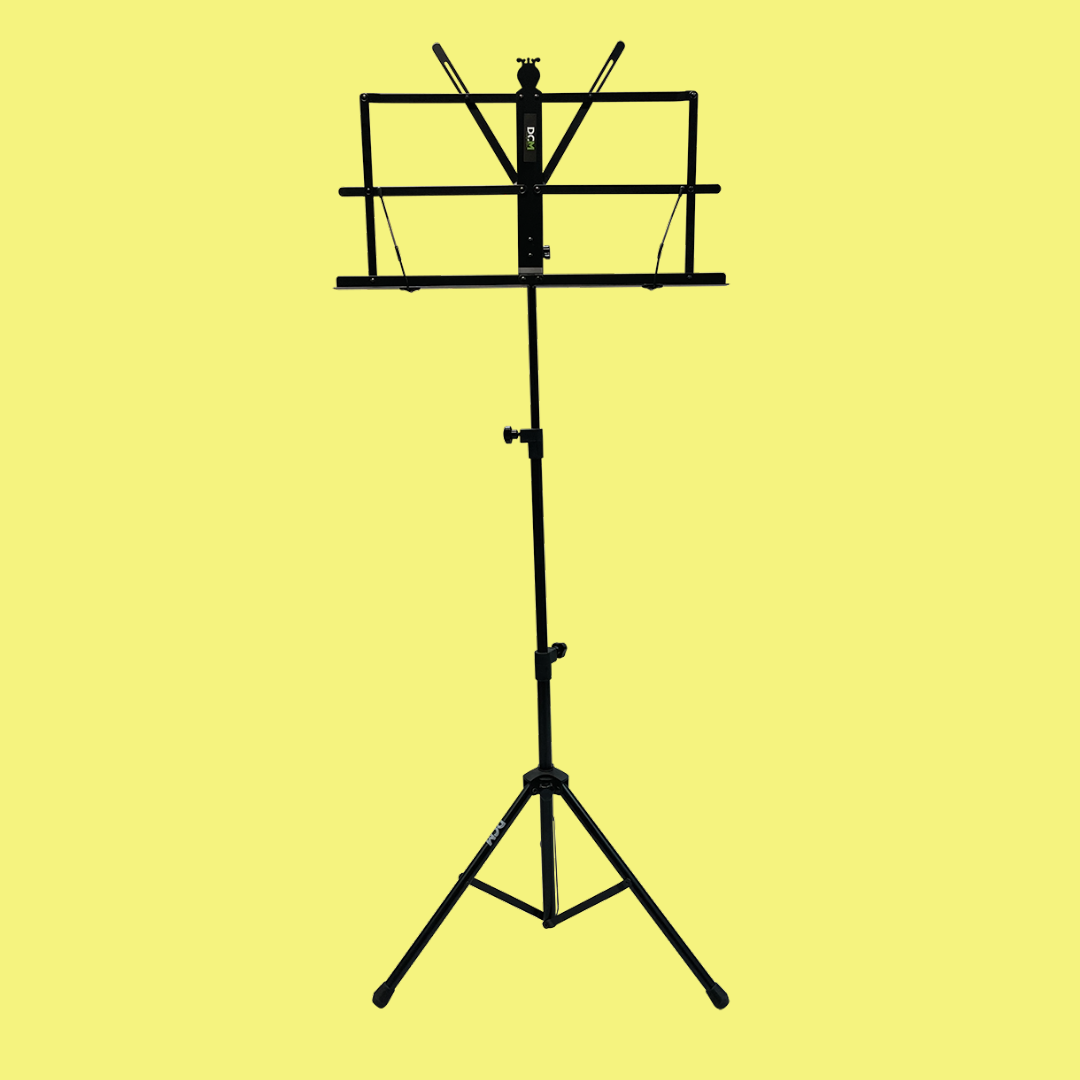 DCM Black Music Stand with Carry Bag