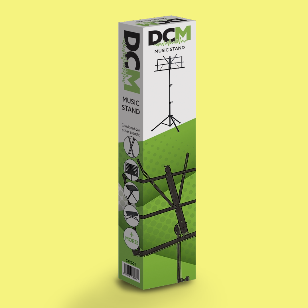 DCM Black Music Stand with Carry Bag