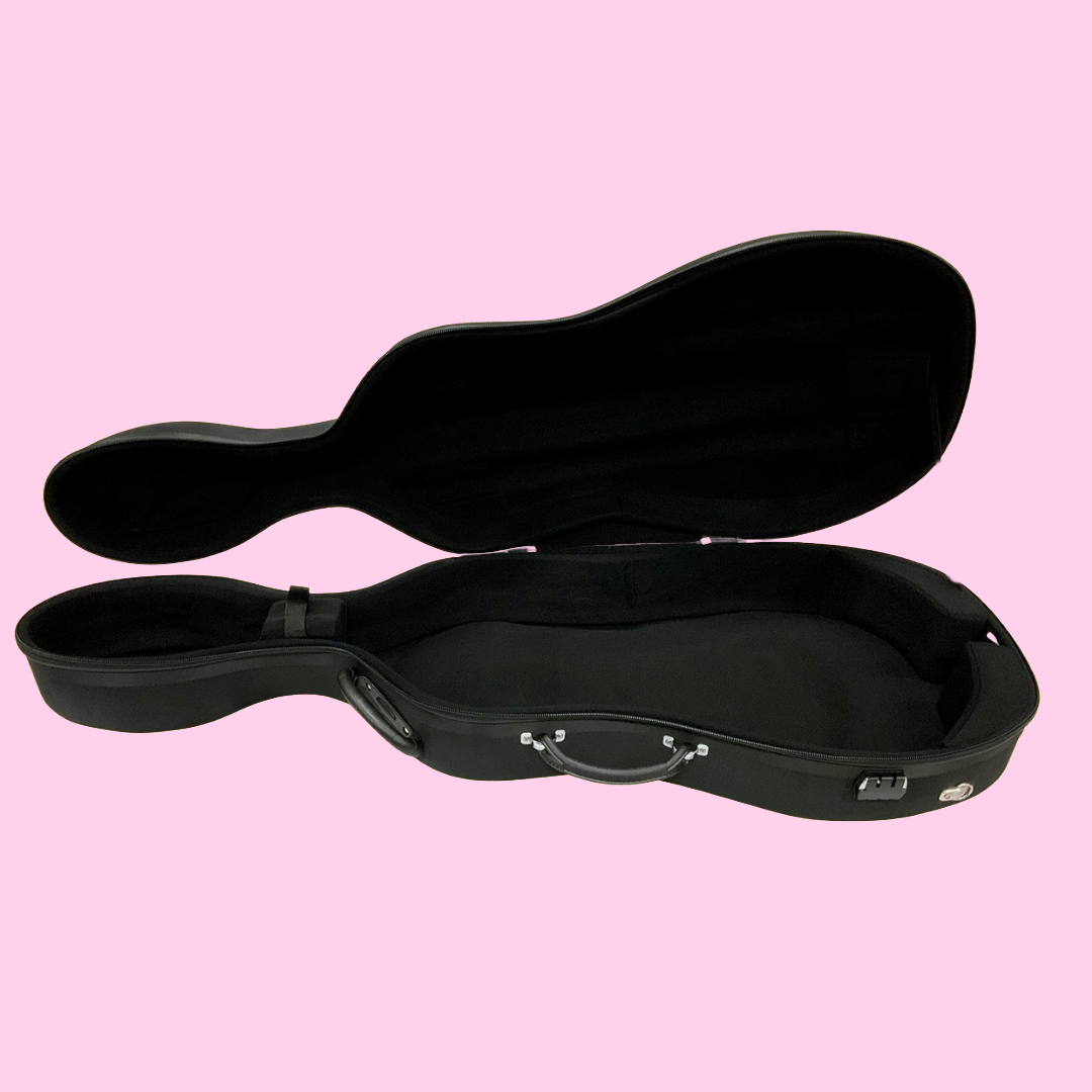 Vivo Baccello Black Semi-Hard Cello Case - Size 1/2