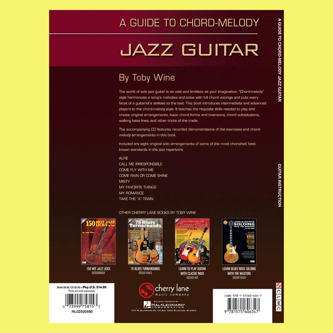 Guide To Chord Melody Jazz Guitar Book/Cd