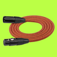 Kirlin Woven Orange - 20ft /6 Metre XLR - XLR Microphone Cable