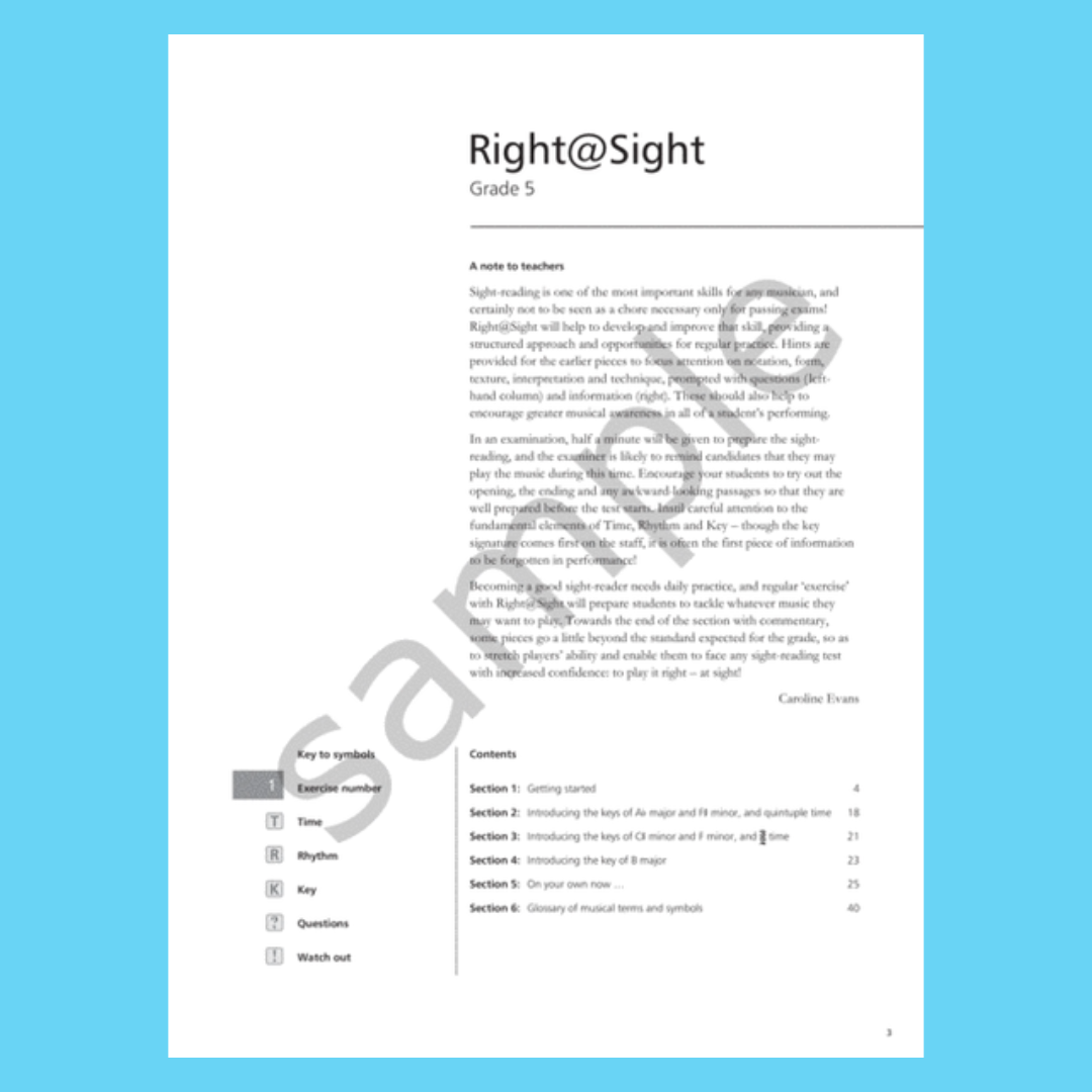 Right @ Sight Piano - Grade 5 Book