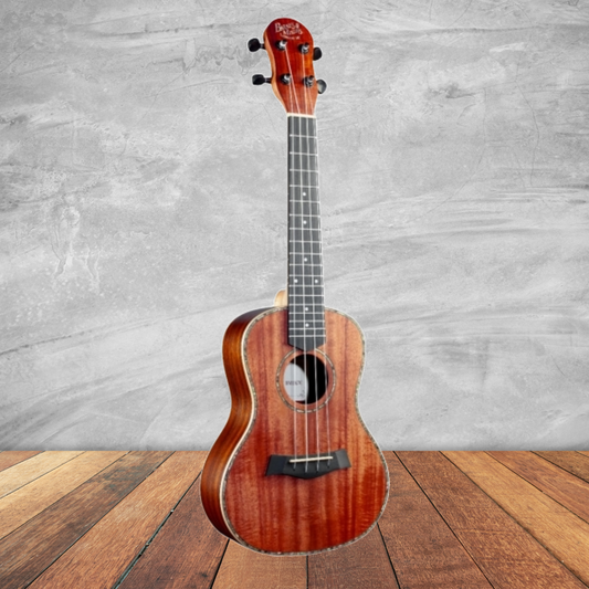 Barnes & Mullins BMUK7C Concert Koa Ukulele with Premium Backpack Case