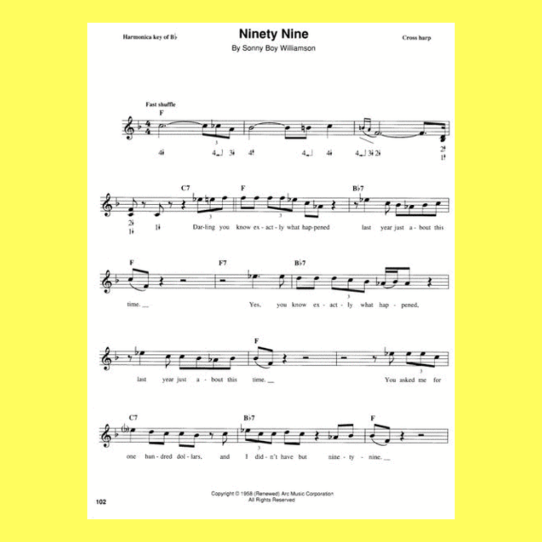 Blues Harmonica Collection Songbook (40 Songs)