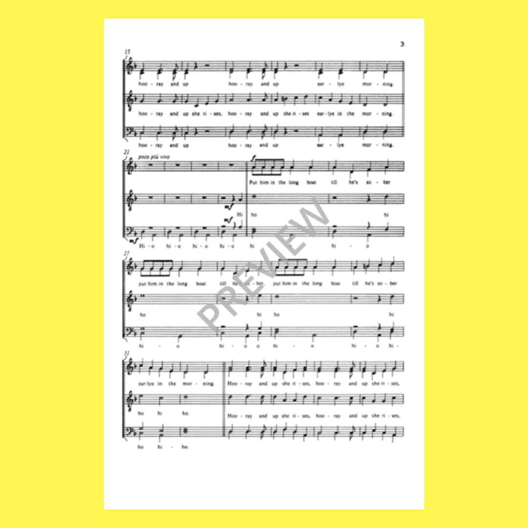The Drunken Sailor - SATB A Cappella Sheet Music