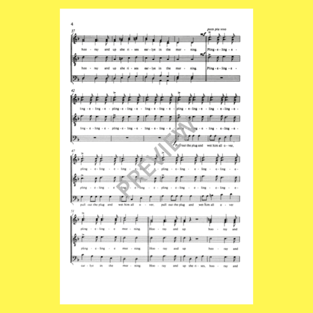 The Drunken Sailor - SATB A Cappella Sheet Music