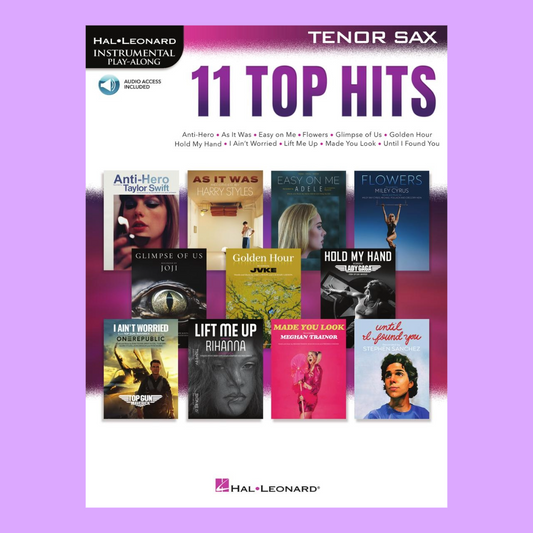 11 Top Hits for Tenor Saxophone Book with Play Along Audio