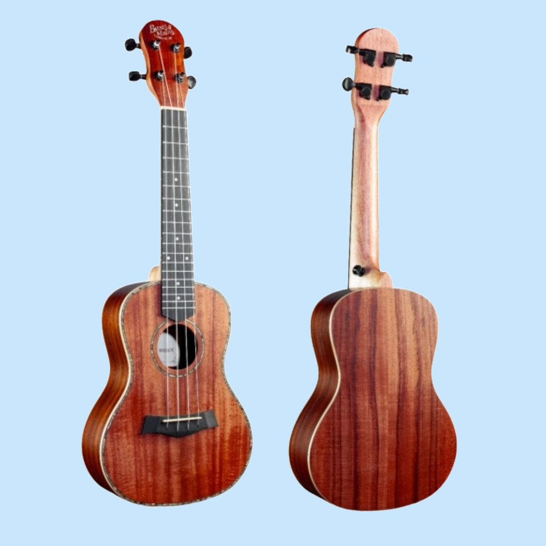 Barnes & Mullins BMUK7C Concert Koa Ukulele with Premium Backpack Case